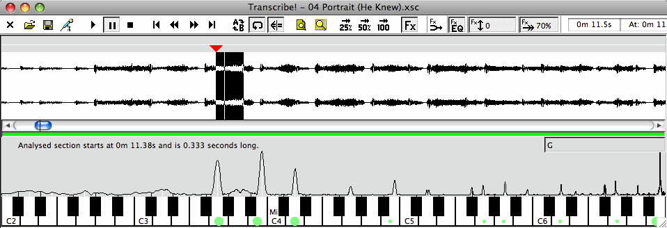 waveform and keyboard